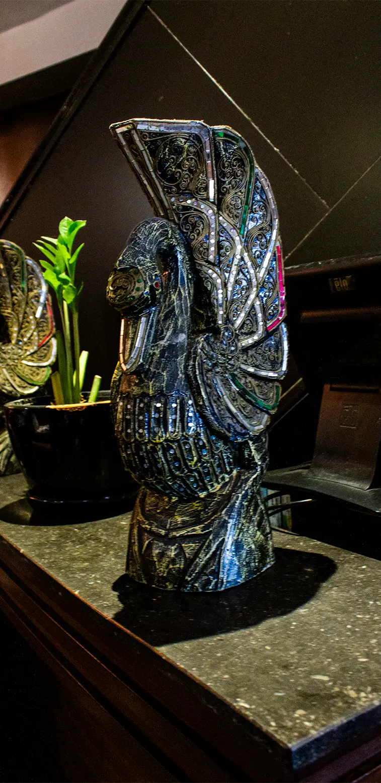 zwaan beeld in restaurant