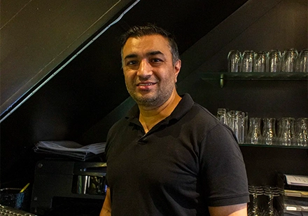 De chef van het restaurant