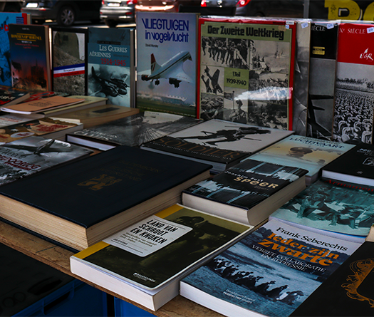 Boeken op de rommelmarkt